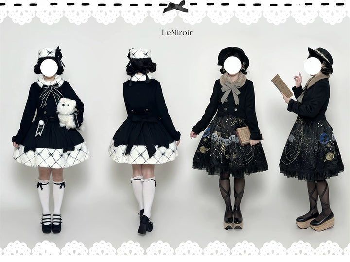 LeMiroir~Winter Solstice Coat~Sweet Lolita Woolen Coat Embroidery Skirt Short Outwear 40360:657046