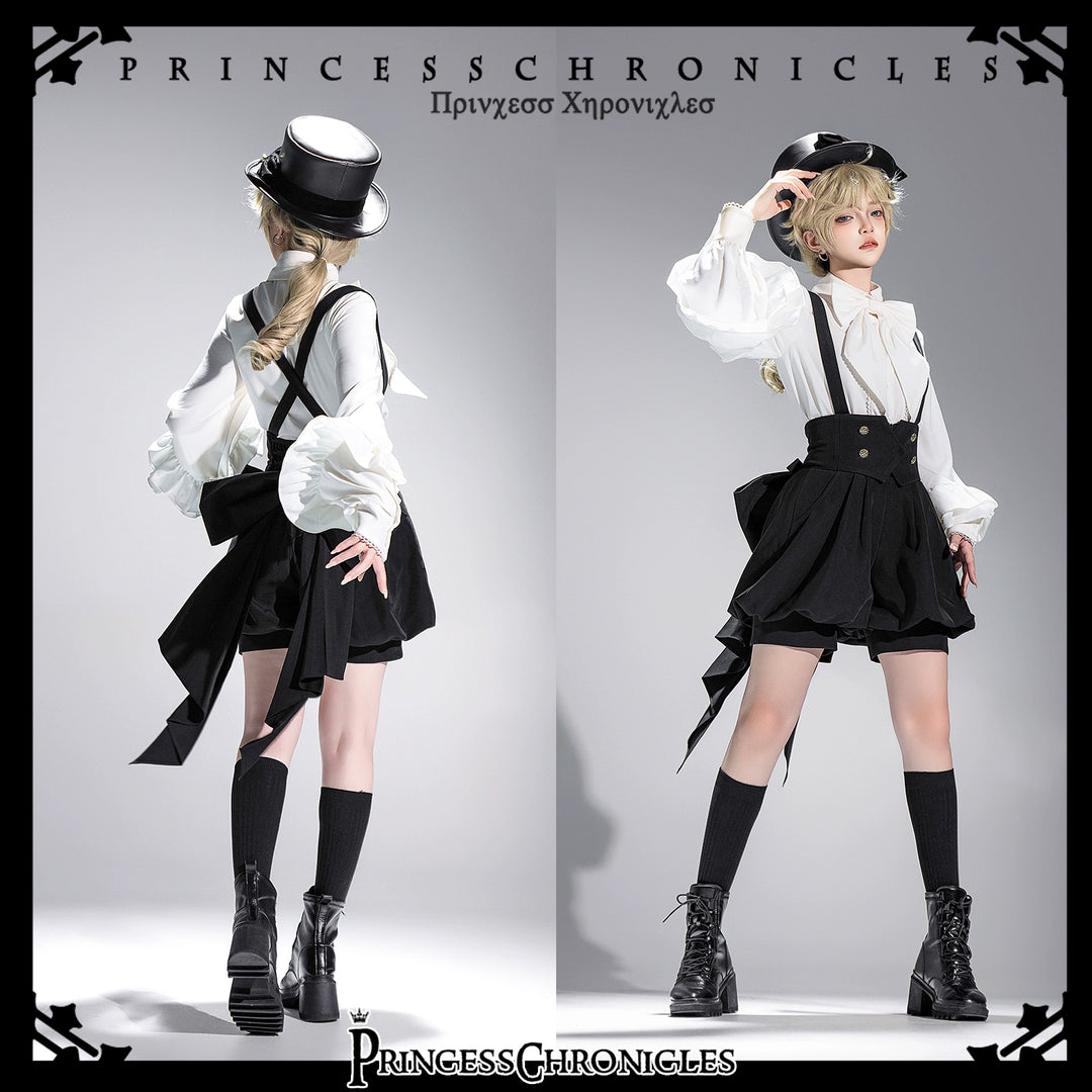 Princess Chronicles~Doll~Ouji Lolita Shirt Retro Elegant Prince Lolita Shorts Suit   