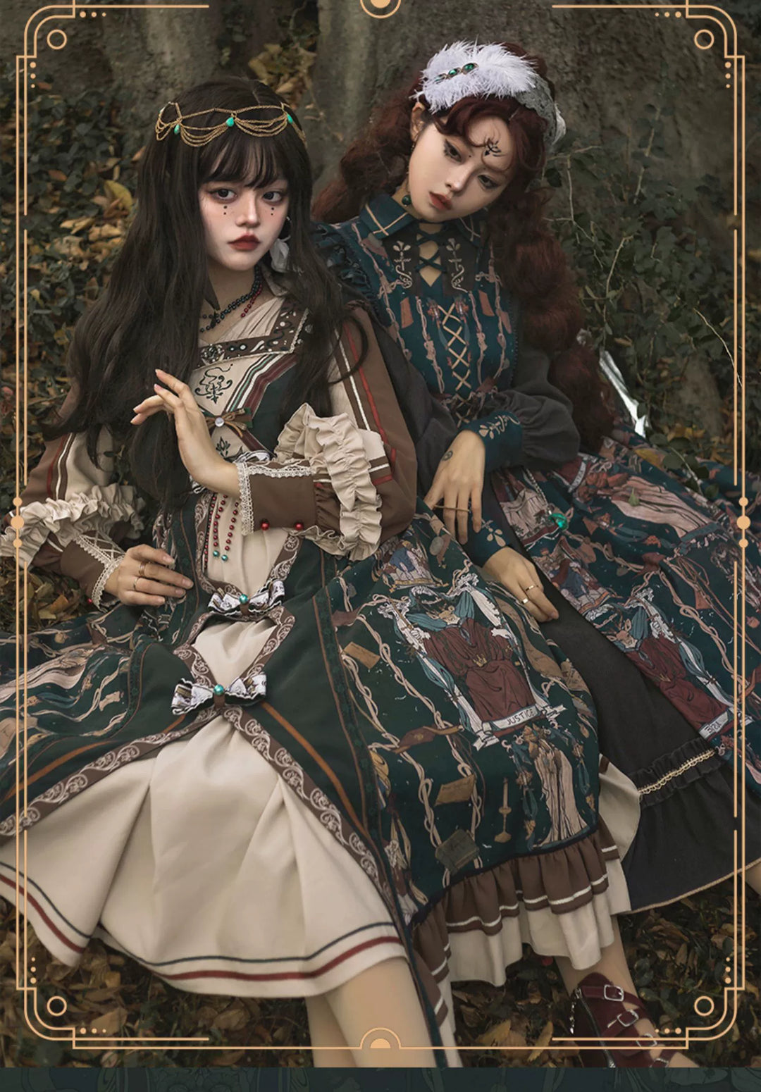 YingLuoFu~Tarot~Elegant Lolita Dress Classicl Court Style Lolita OP Salopette   