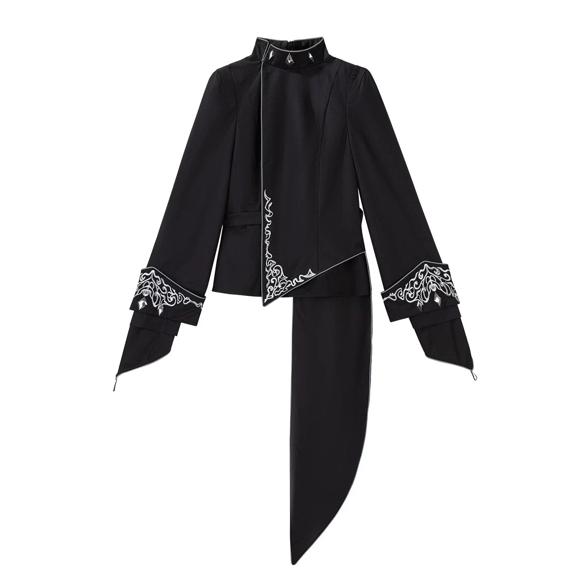 Oathbound Sword - Embroidery Ouji Lolita Set, High-Low Hem Coat (Top / L M S XL) 44438:808433