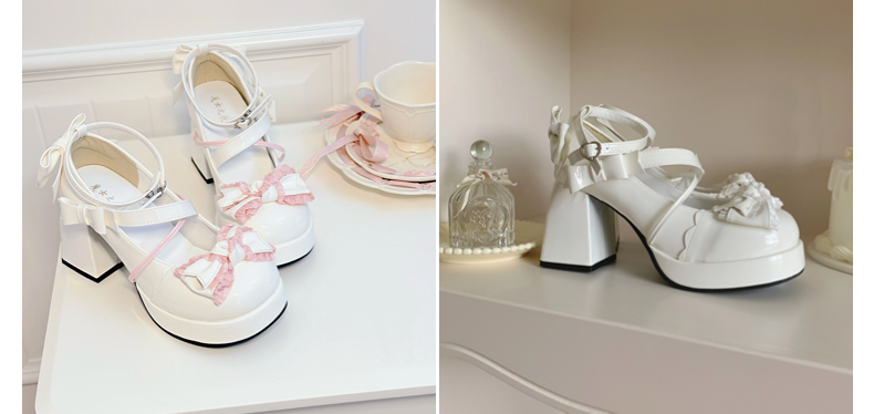Girly Heart - Sweet Lolita Chunky Heels Shoes, Dreamy Bows 44740:820851