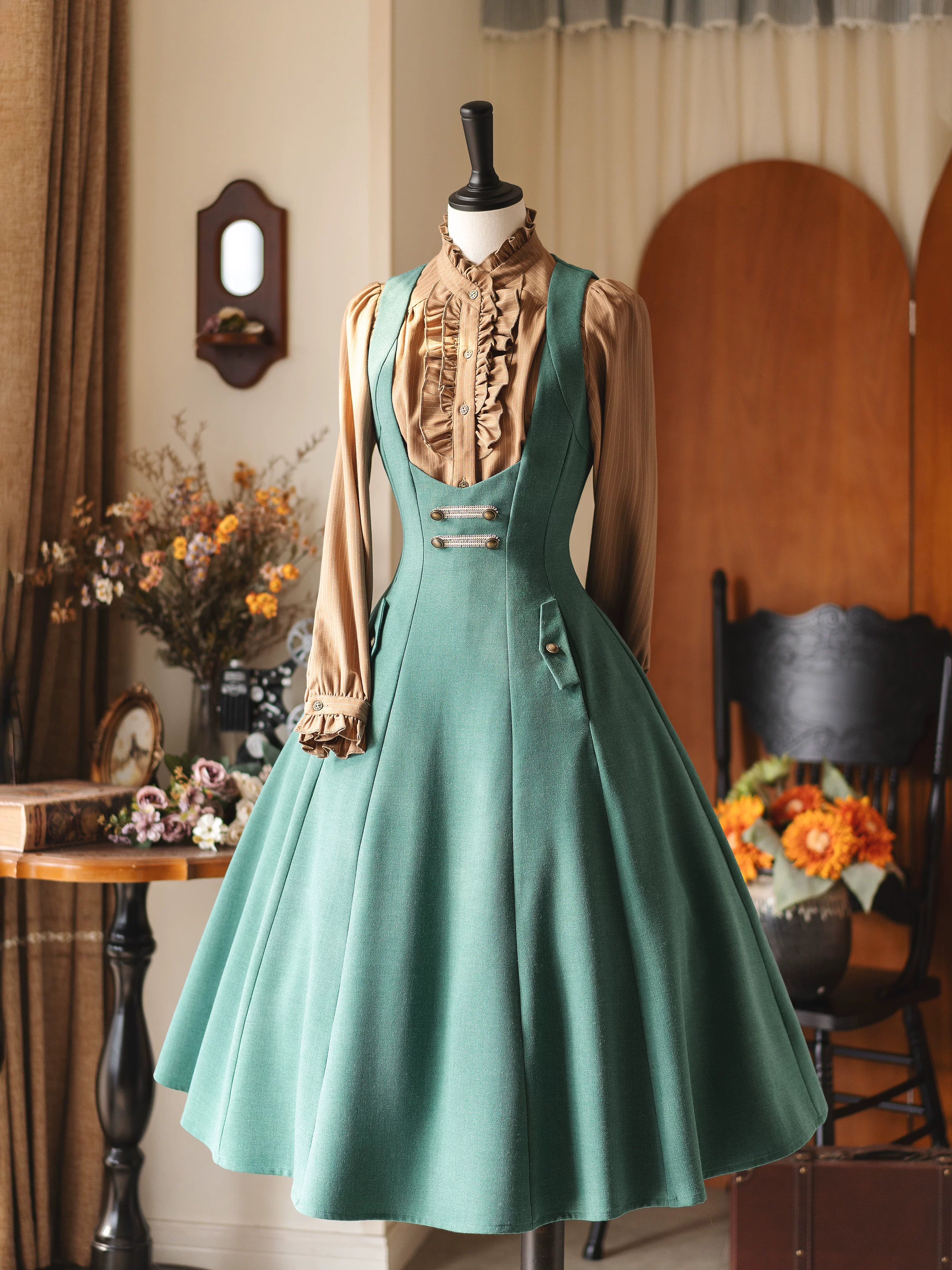 Forest Corridor - Classic Lolita Bust Supporting JSK, Waisted Shirt