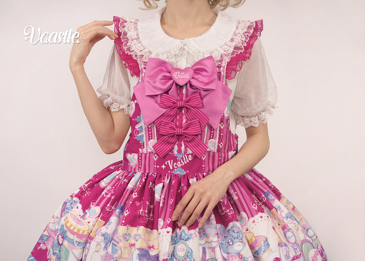 Vcastle~Unicorn Sugar Party~Kawaii Lolita Salopette Suit with Unicorn Hood 42110:726676