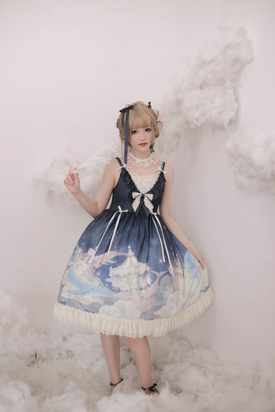 Amnesia~Dream Whale Island~Elegant Lolita V-shaped Neckline JSK   