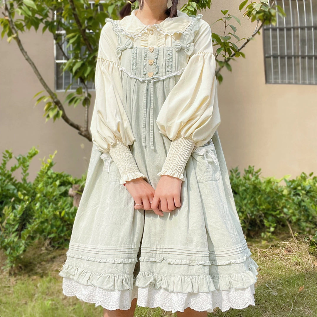 DMFS Lolita~Classic Lolita Blouse Mutton Sleeves Lolita Shirt