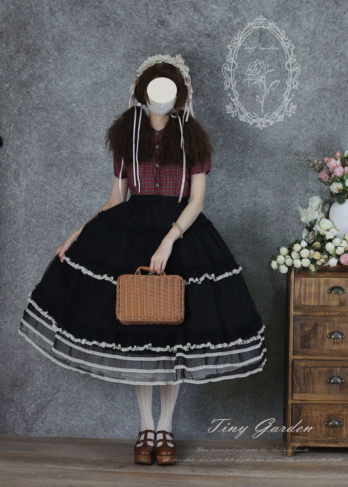 Jardin Garden - Classic Lolita Tulle Underskirt, Tiered Ruffles 45926:868481