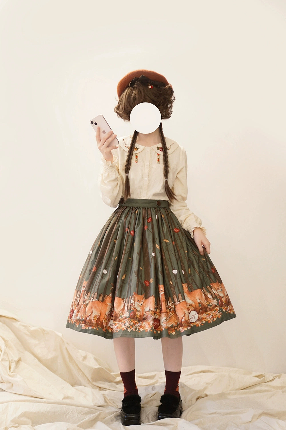 Miss Point~Fat Fox in the Forest~Elegant Lolita Skirt Detachable Chest Guard SK 37582:562334