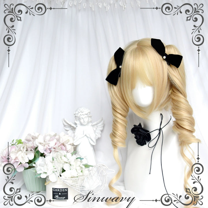 Sinwavy~Kawaii Lolita Wig Blonde Double Ponytail Wig