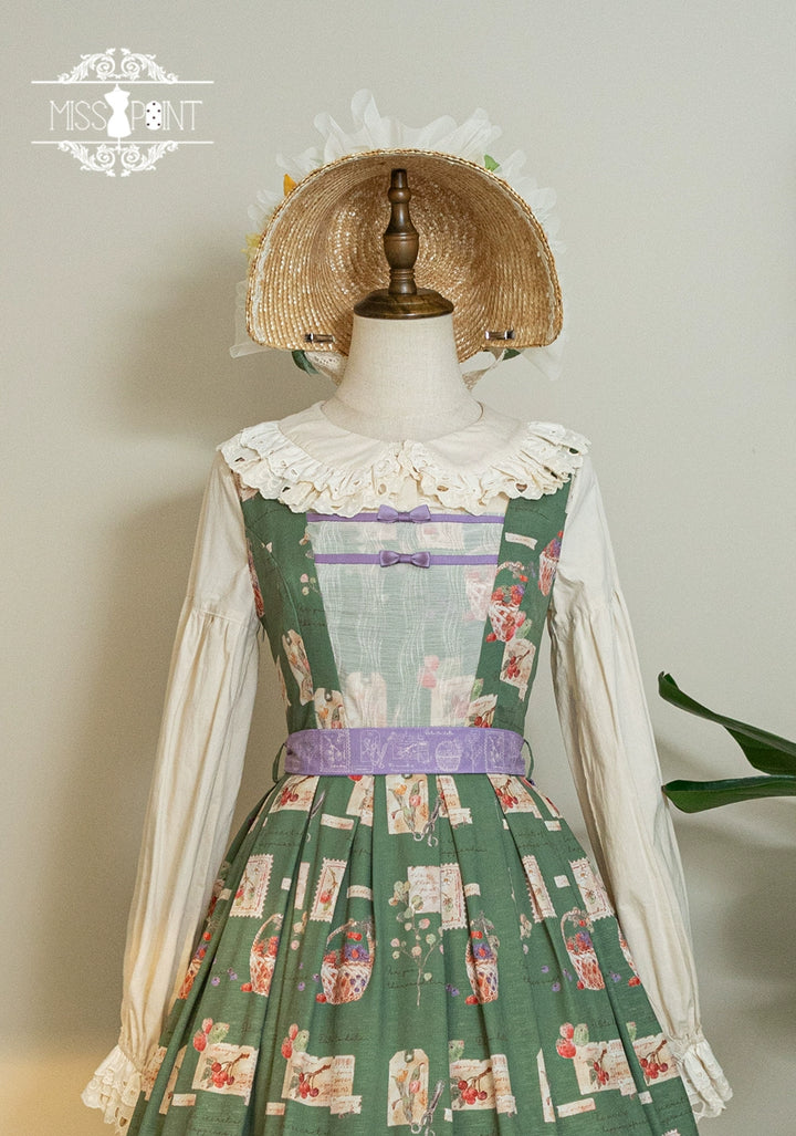 (Buyforme)Miss Point~ Forest Lolita Small Straw Hat Clip KC Accessory waistband-purple