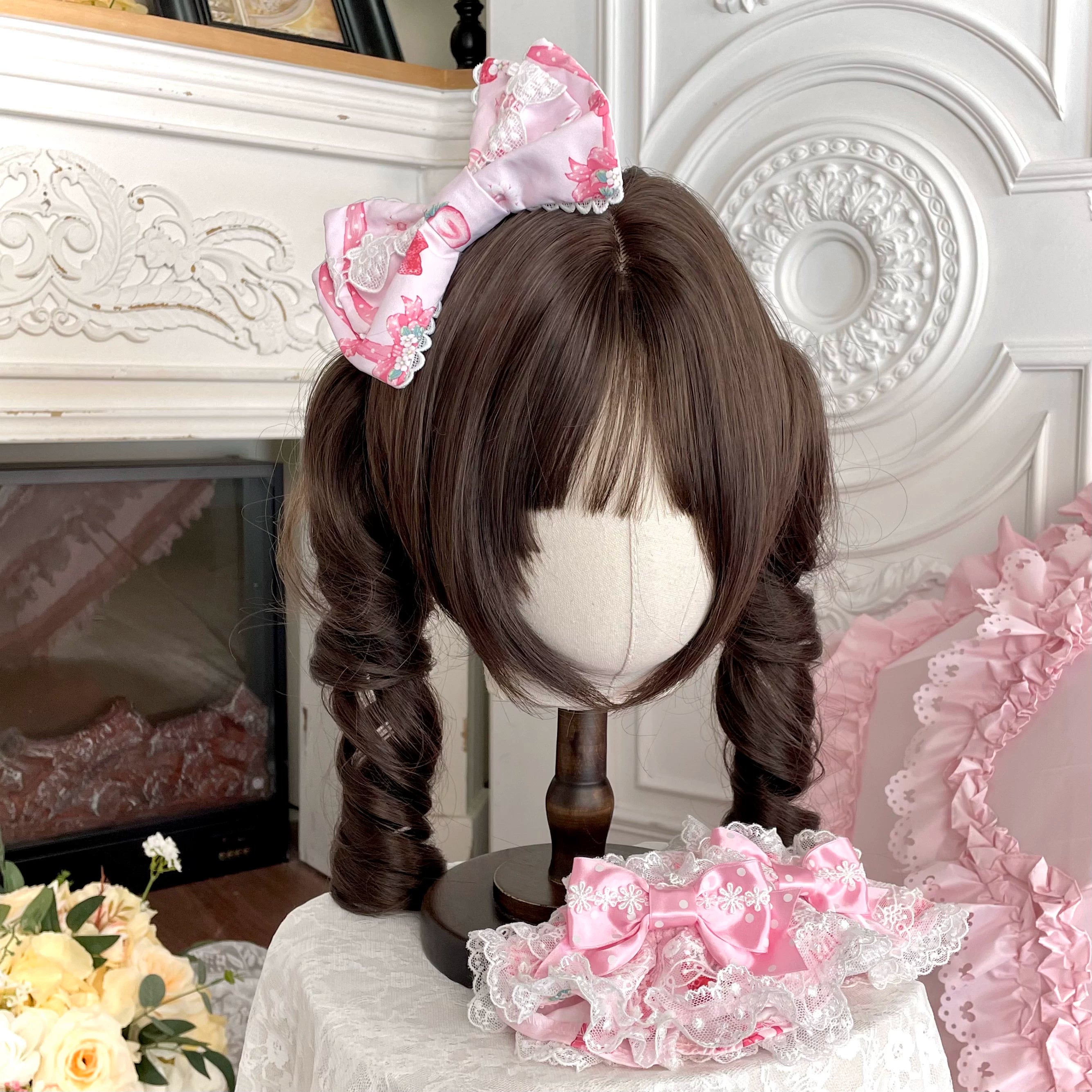 Deer Strawberry Garden - Old School Lolita Deer & Strawberry Printed JSK Dress 45681:860583