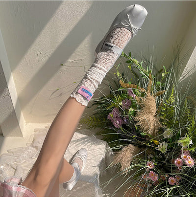 WAGUIR~Sweet Lolita Ballet Multi-Colored Lace Socks   