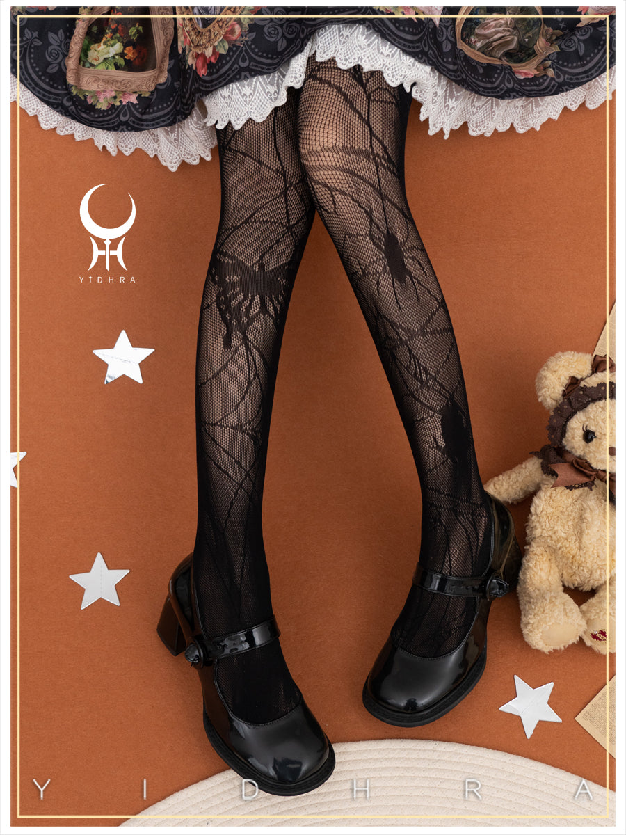 Yidhra~Gothic Lolita Spider Butterfly Net Pantyhose   