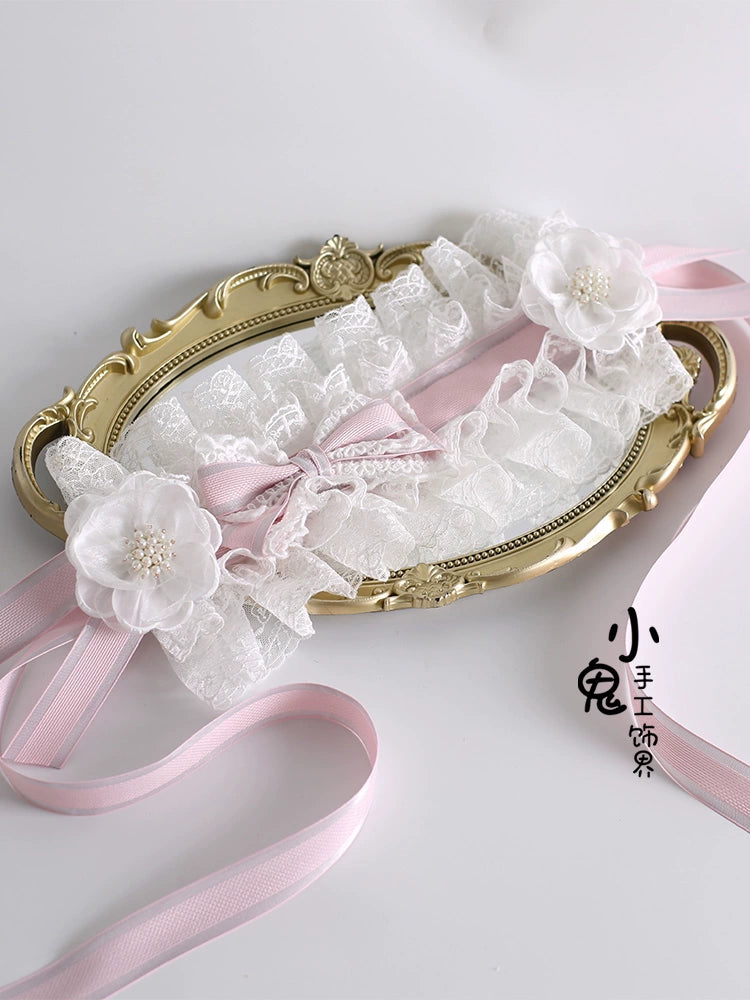 Xiaogui - Sweet Lolita Lace Headdress, Detachable Flower 40786:798622