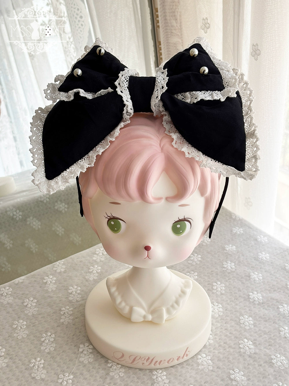 Miss Point - Vintage Petal Rabbit - Old School Lolita Headdress Suit With Bunny Ear 43134:766721