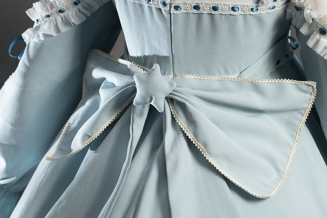 Aurora Kiss - Daily Lolita Winter Dress, Long Sleeve S Back Bow (default matching with dress color)
