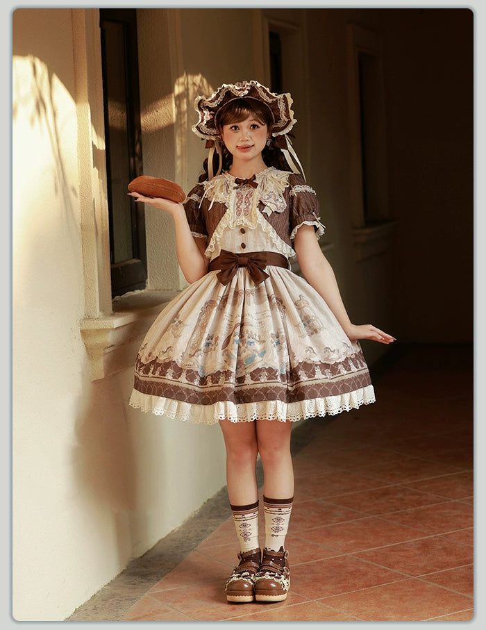 Alice Girl - Sea Salt Fairytale - Sweet Lolita Headdress Built-in Wire BNT and Bow KC