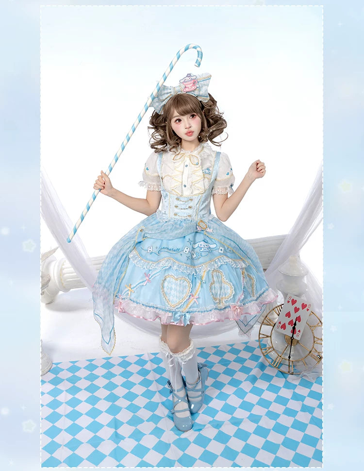 Cinnamoroll Magician - IP Collaboration Sweet Lolita Dress Set, Cinnamoroll Prints 45993:871356