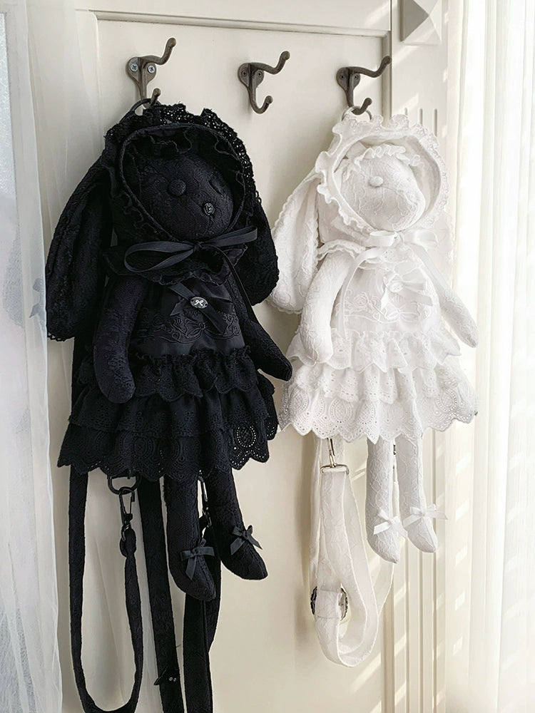 With PUJI~Puppet Box~Kawaii Lolita Bag Lamb Kitten Detachable Bag Dress Hat