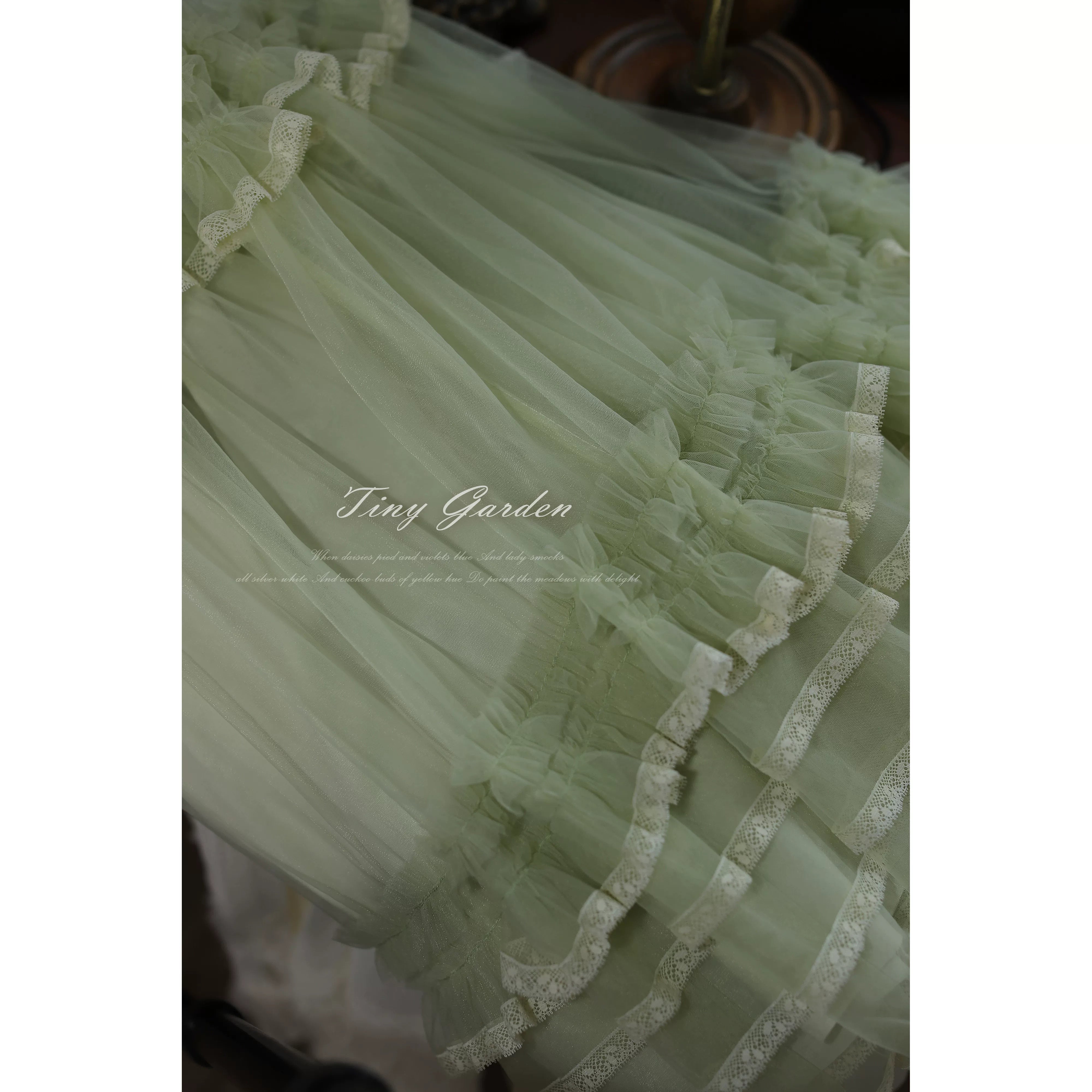 Jardin Garden - Classic Lolita Tulle Underskirt, Tiered Ruffles 45926:868471