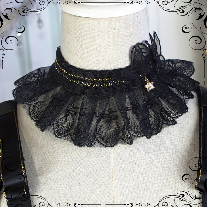 (Buyforme)Fairy Tales~Fate Quartet Bridal Lolita Gothic Accessories Blouse black Free size choker