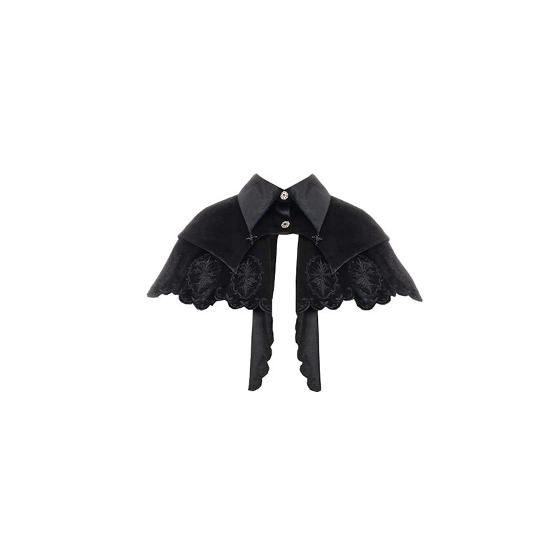 With Puji - Gothic Lolita Cape Set - Pilgrim Detachable Cloak S short cape only