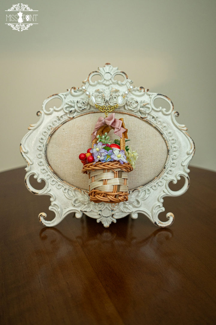 (Buyforme)Miss Point~ Forest Lolita Small Straw Hat Clip KC Accessory