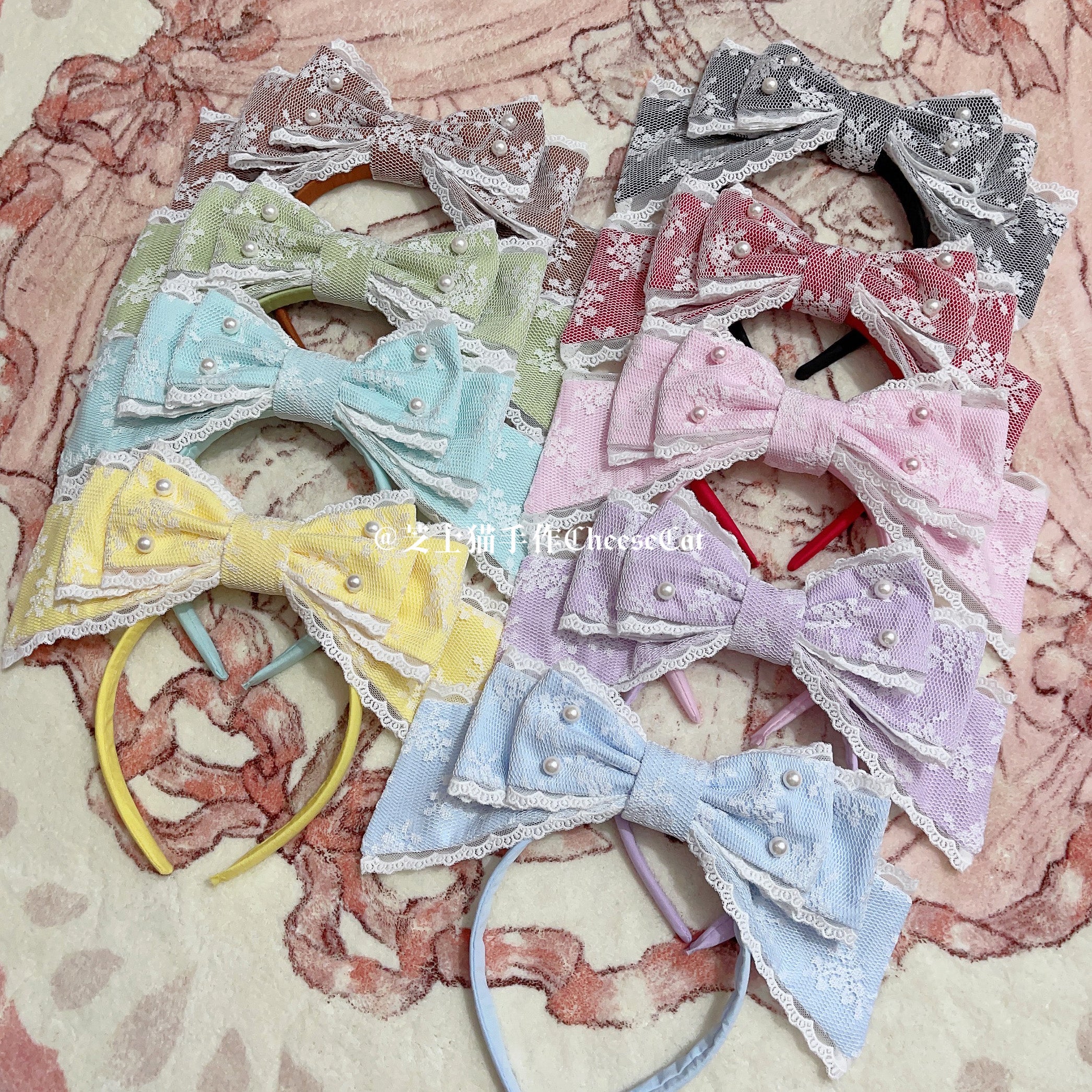 (Buyforme)Cheese Cat~Sweet Lolita KC Lace Butterfly Lolita KC with Pearl 15210:198000