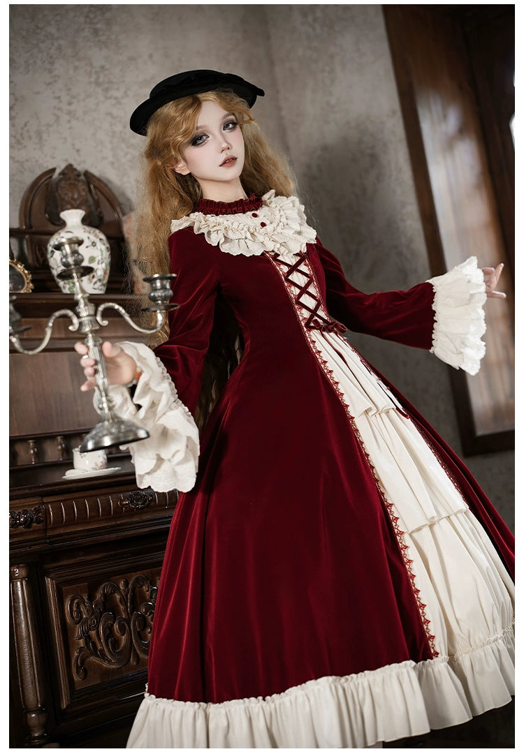 The Nutcracker - Winter Classic Lolita OP Dress, Front Opening 44385:806427