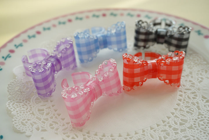 (Buyforme)Cat Tea Party~ Sweet Lolita Bow Ring and Necklace