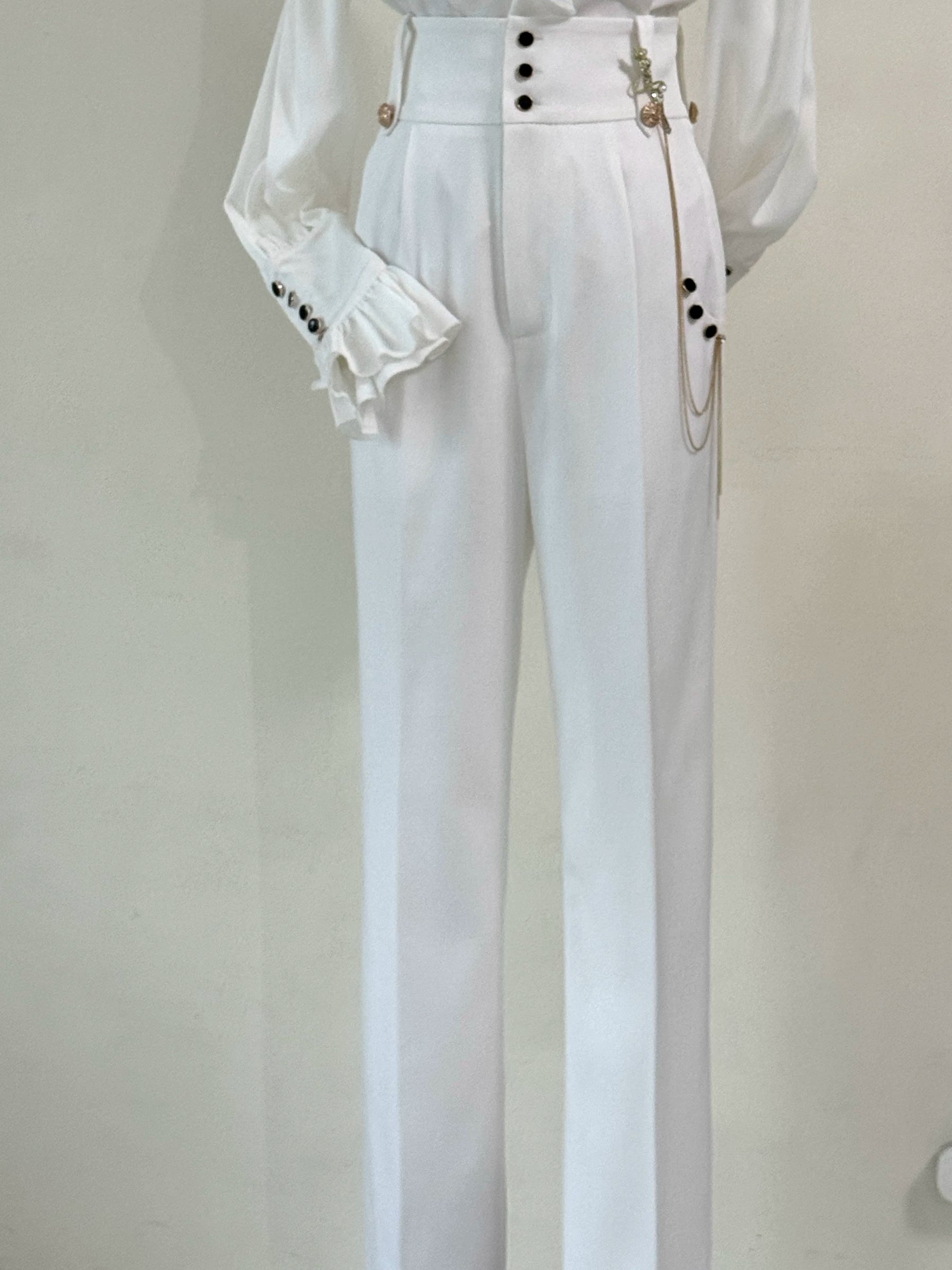 Fallen Moon Code - Retro Military Lolita Capelet-Sleeve Set: Vest, Skirt & Pants (L M S XL) 45480:849668