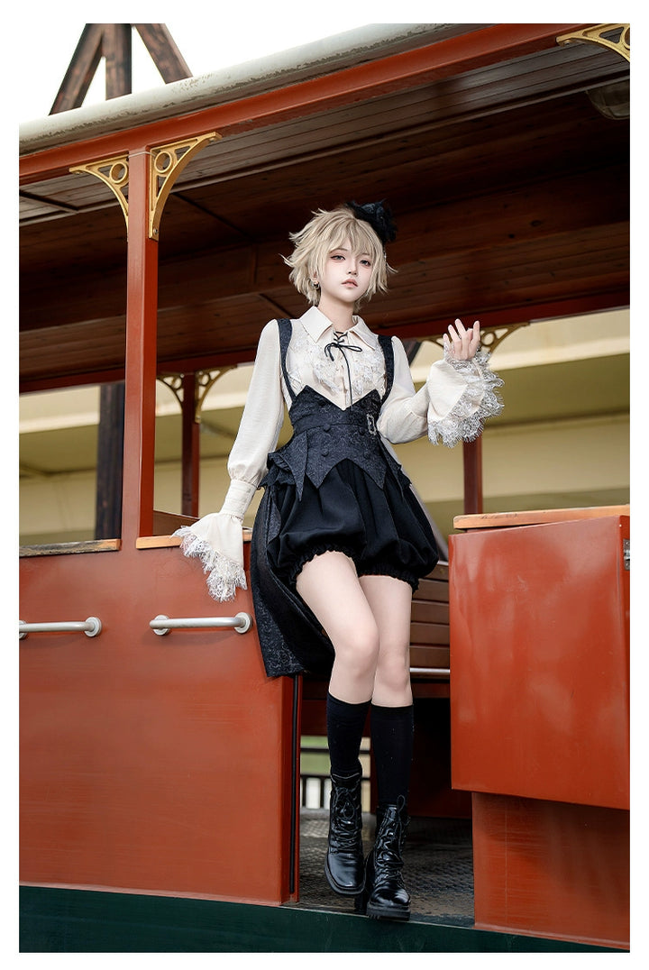 With PUJI~Hunter of Gold~Ouji Lolita Shorts/Pants Outfit Twins Set