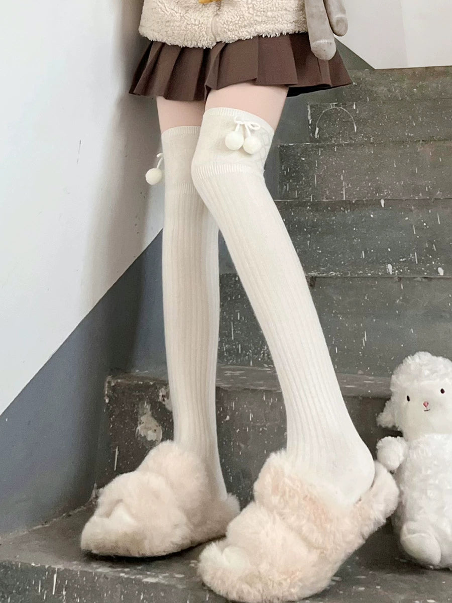 Hua Nai Cat~Sweet Lolita Stockings Thigh-High JK Socks   