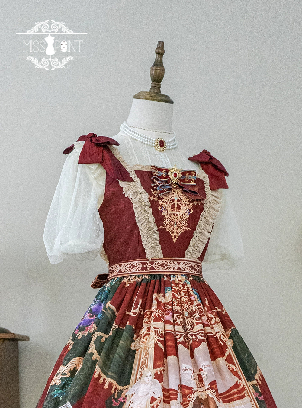 Miss Point~Kaleidoscope~Retro Lolita Dress Oil Painting Print JSK Dress Customized 35394:488260