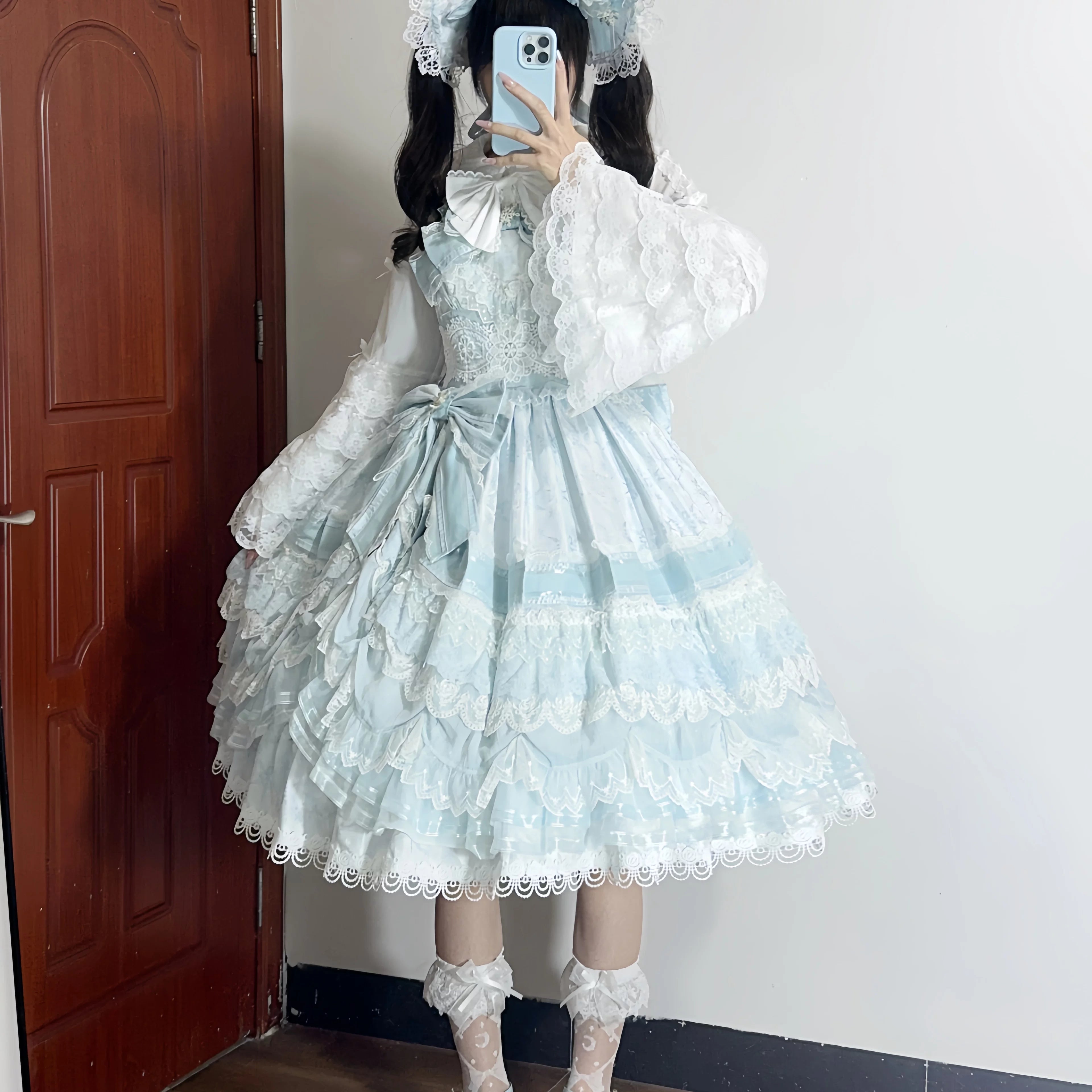 Fermented Milk Puff - Slim Fit Sweet Lolita Shirt, Hime Sleeve