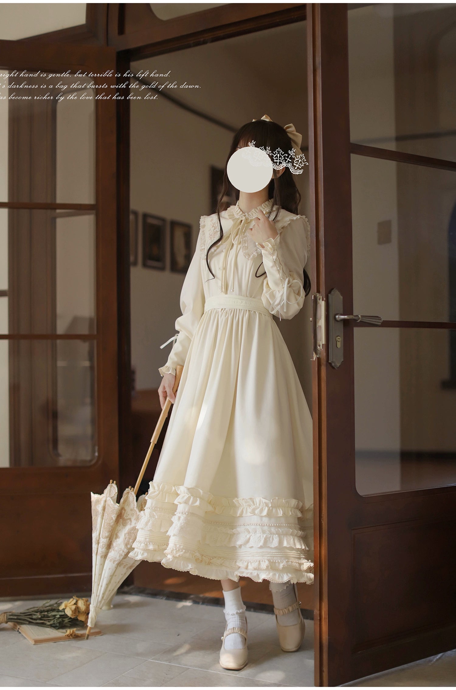 HuTaoMuJK - Wind Kiss Tulip - Classic Lolita OP Elegant Lolita Cardigan