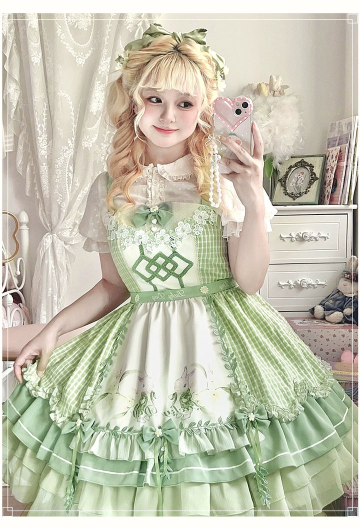 YingLuoFu~Lucky Day~Country Lolita JSK Dress Cute Lolita Dress