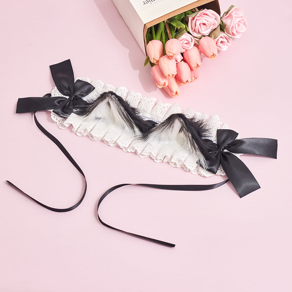 Sugar Time - Kawaii Lolita Cat Ears Design Headband a black cat ears headband