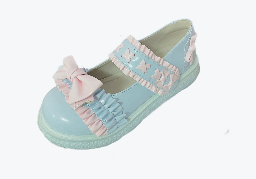 Fairy Godmother~Cute Lolita Shoes Bow Candy-Colored Lolita Flat Shoes   