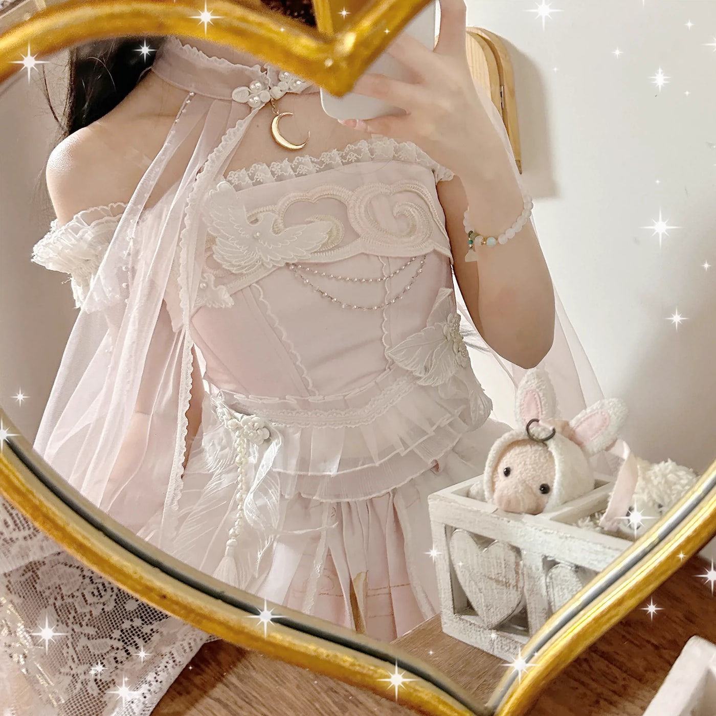 (BFM)Unicorn Wing~Starry Mirror Phoenix~Chinese Style Lolita JSK Dress Set   