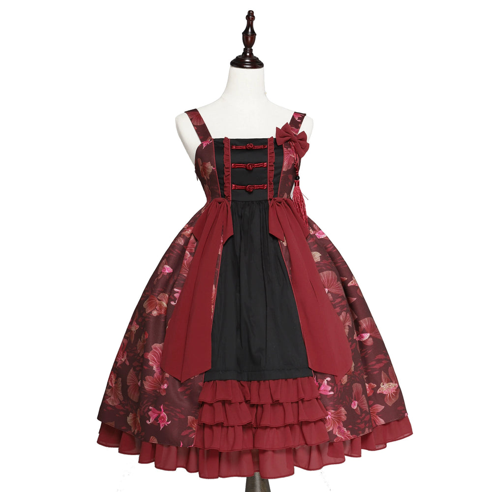 (BFM)Magic Tea Party~Fish Game Dream Chinese Style Lolita Dress Daily JSK