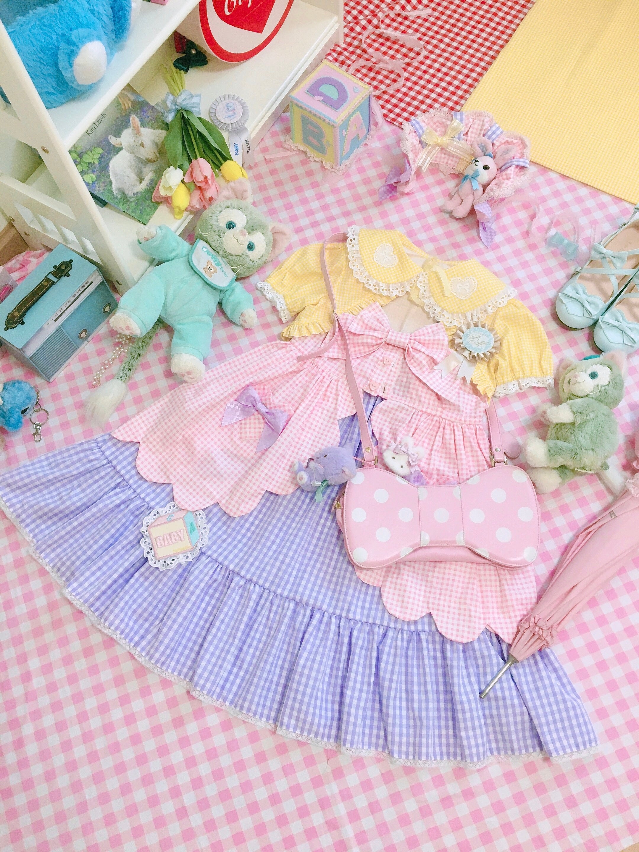 Fluff Mollie~Split Pea Breakfast~Kawaii Lolita Cotton JSK 16742:748942