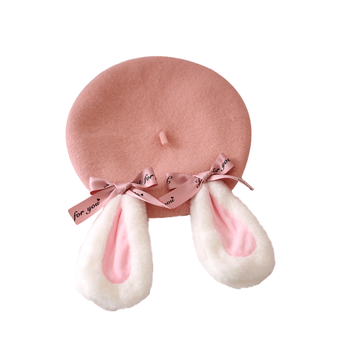 Xiaogui - Winter Lolita Beret Cute Pink Woolen Beret Lolita Hat