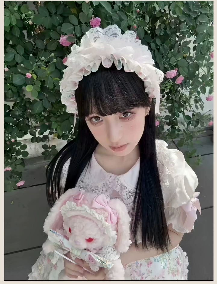 TaTaTa Lolita~Spring 2025~Old School Lolita Jumper Dress with Floral Prints & Lace