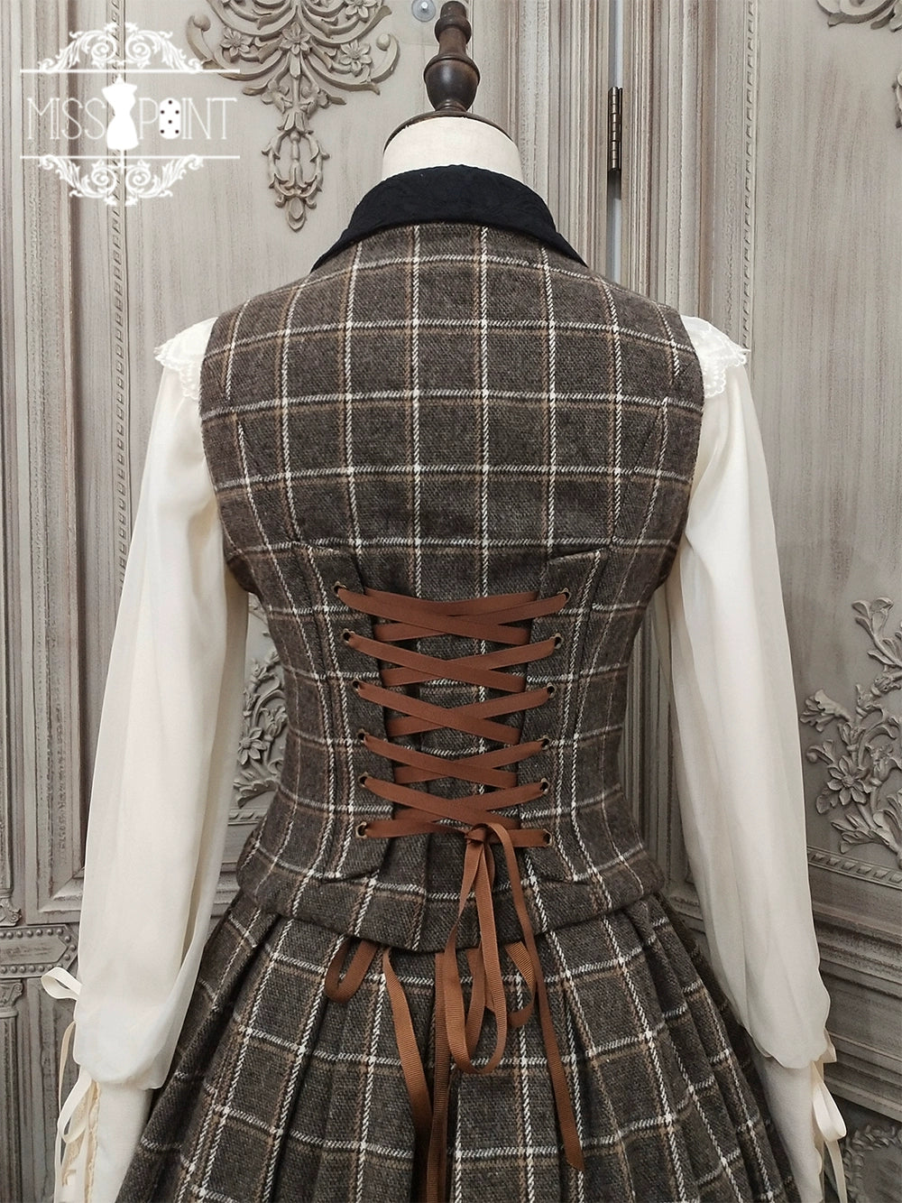 (BFM)Miss Point~Rose~Elegant Lolita Pliad Print Vest Customized 32510:385380