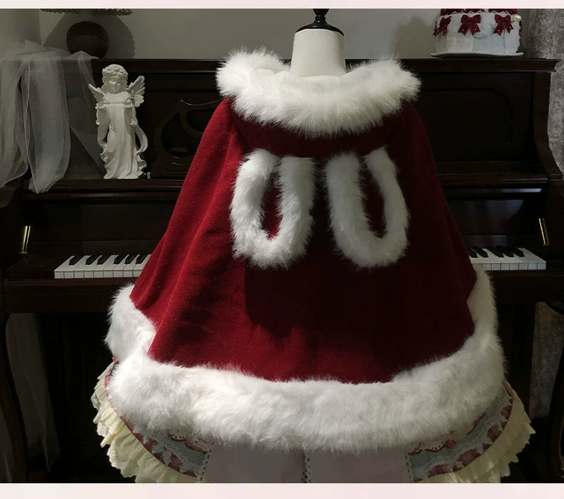 Sweet Lolita Cape, Bunny Ear Hood & Bows