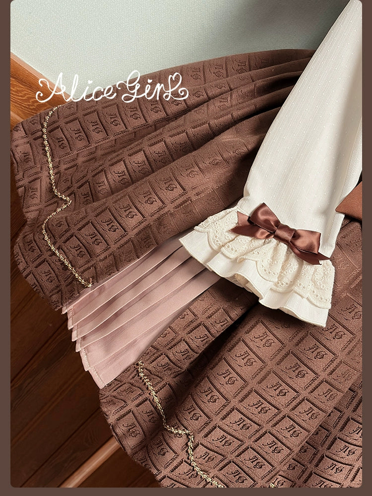 Alice Girl - Bear Chocolate Slab - Classic Lolita Slim Fit JSK & SK Dress 44309:804430