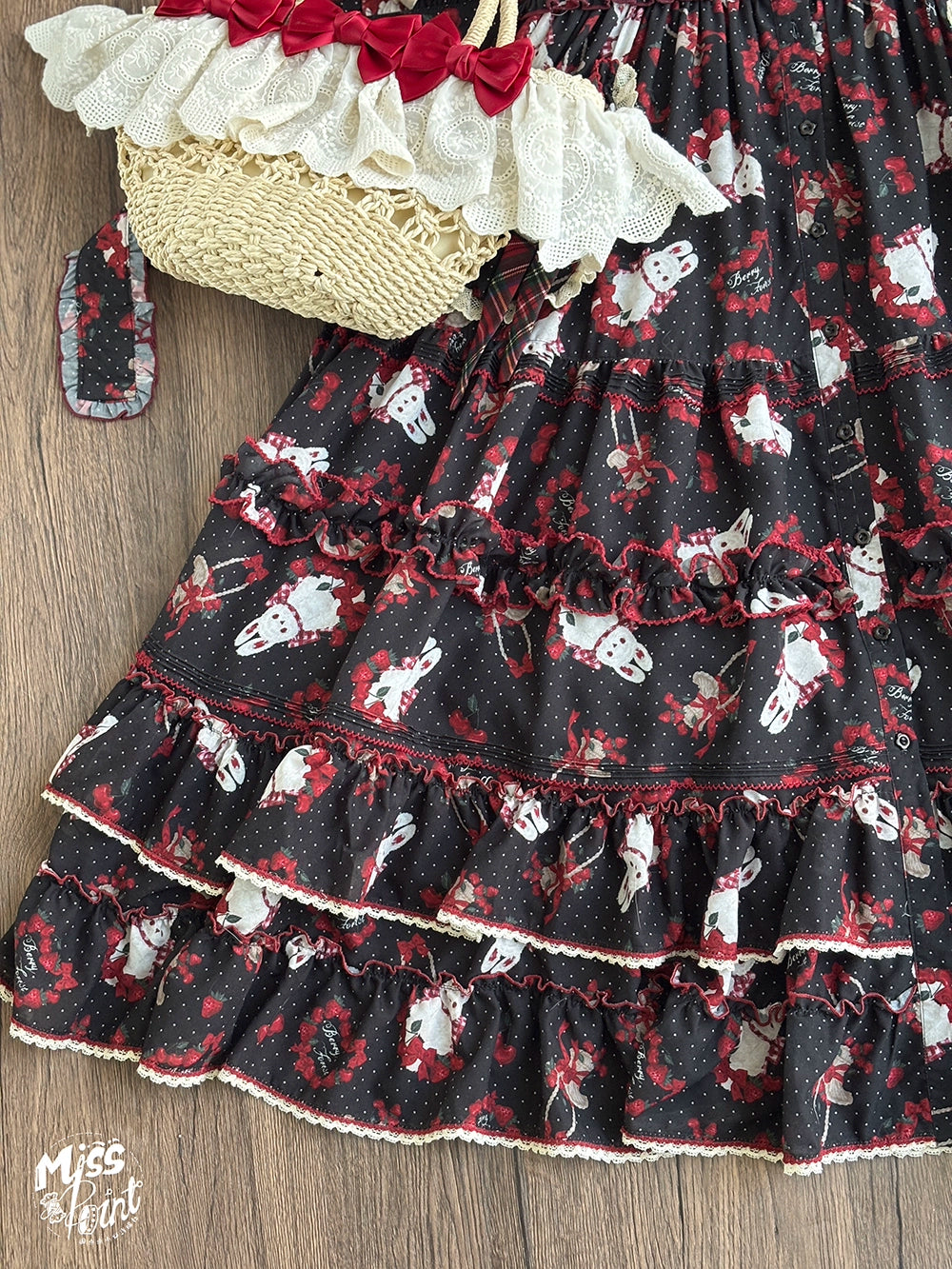 Miss Point - Forest Berry Bunny - Sweet Lolita JSK Elegant Bunny Print Dress 41972:721094