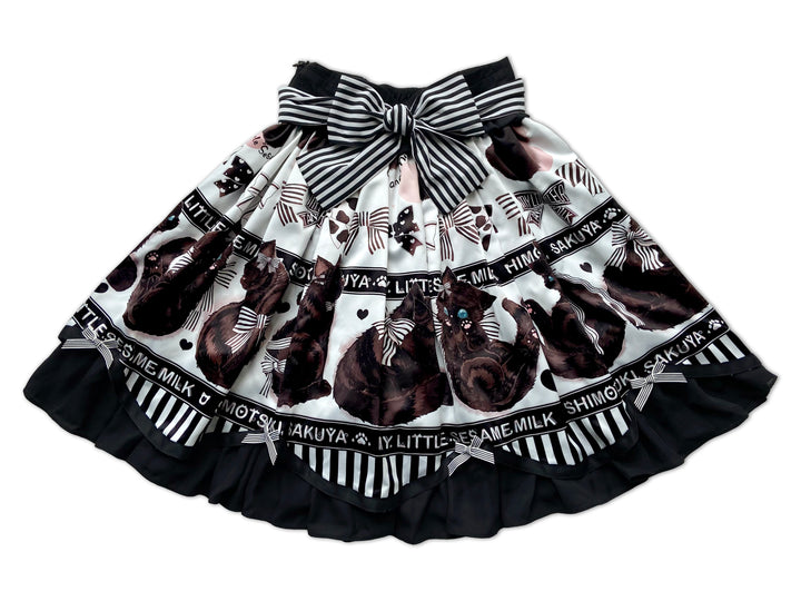 Sakuya Lolita~Kawaii Lolita Cat Print Skirt Suit S skirt only 