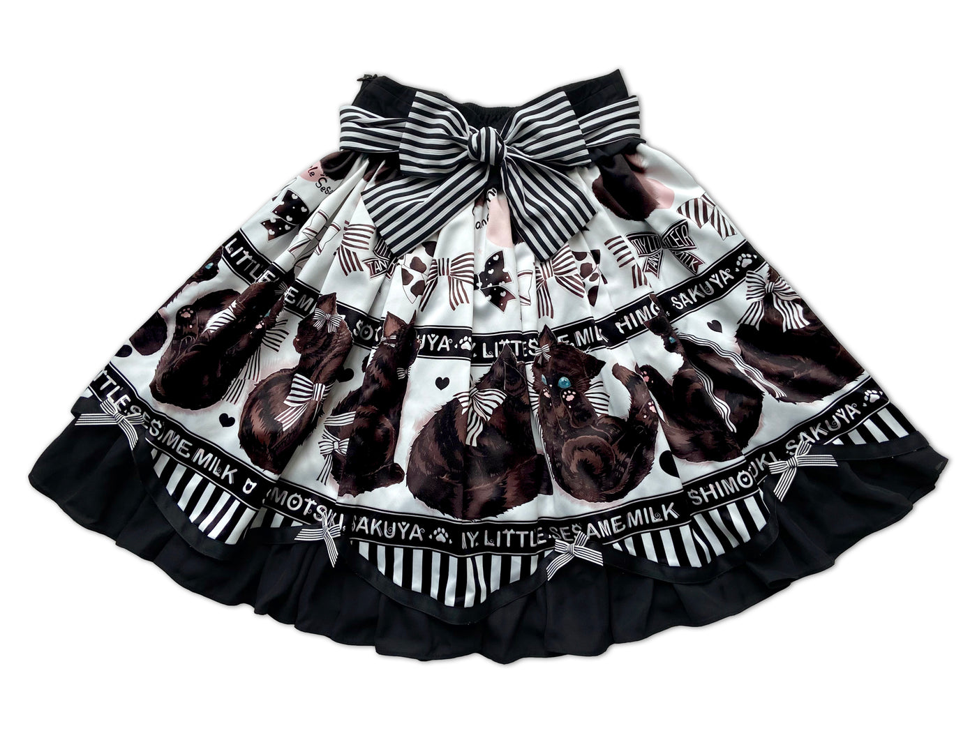 Sakuya Lolita~Kawaii Lolita Cat Print Skirt Suit S skirt 