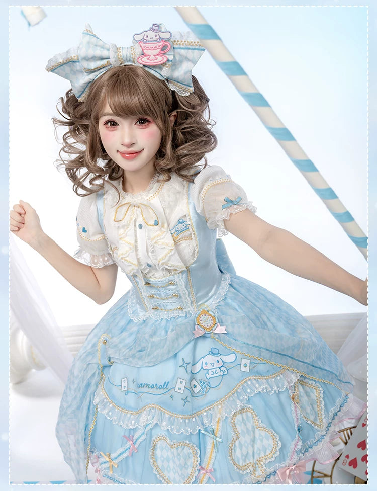 Cinnamoroll Magician - IP Collaboration Sweet Lolita Dress Set, Cinnamoroll Prints 45993:871354